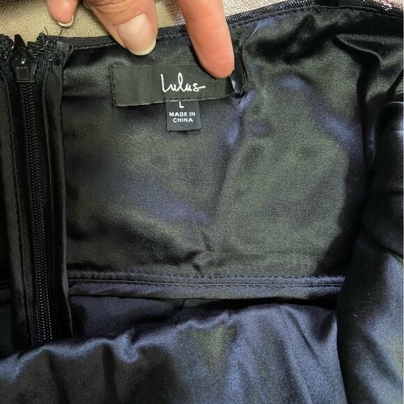 NWOT Lulus Glittering Personality Black Sequin Skater Bustier Mini Dress - Picture 9 of 9